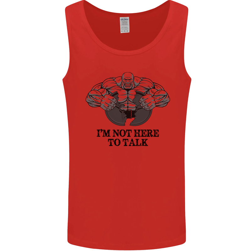 I'm Not Here to Talk Gym Training Top Mens Vest Tank Top Red