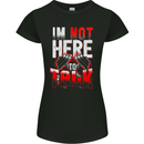 I'm Not Here to Talk Gym Training Top Womens Petite Cut T-Shirt Black