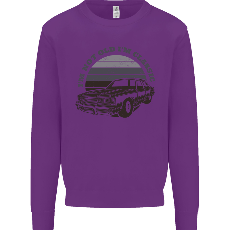 I'm Not Old I'm a Classic Kids Sweatshirt Jumper Purple