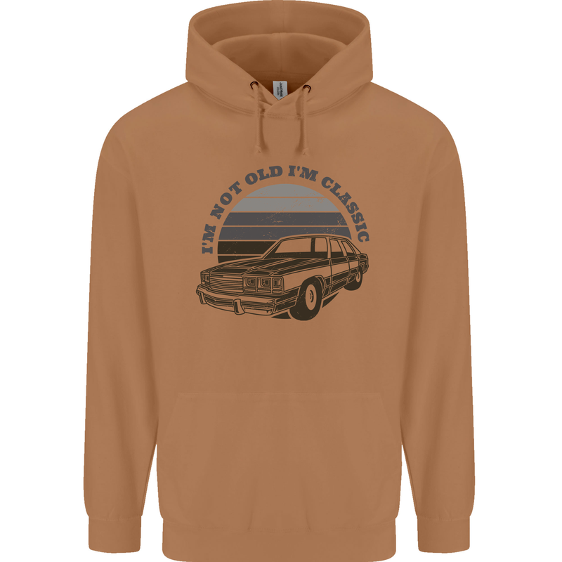I'm Not Old I'm a Classic Mens 80% Cotton Hoodie Caramel Latte