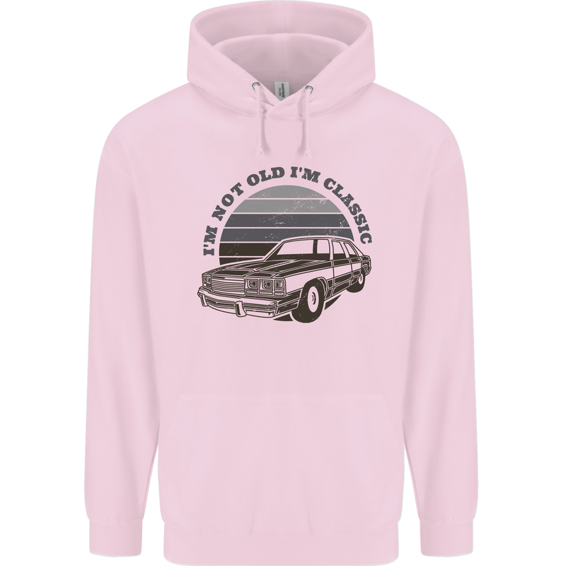 I'm Not Old I'm a Classic Mens 80% Cotton Hoodie Light Pink