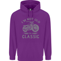 I'm Not Old I'm a Classic Motorcycle Biker Childrens Kids Hoodie Purple