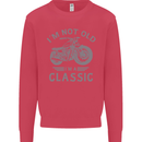 I'm Not Old I'm a Classic Motorcycle Biker Kids Sweatshirt Jumper Heliconia
