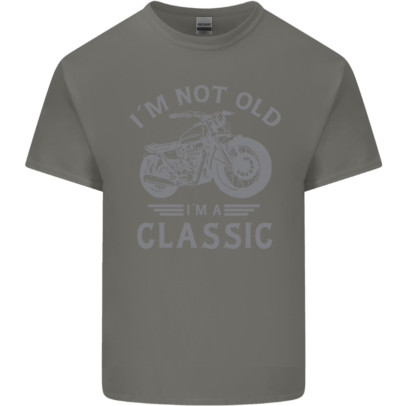 I'm Not Old I'm a Classic Motorcycle Biker Kids T-Shirt Childrens Charcoal