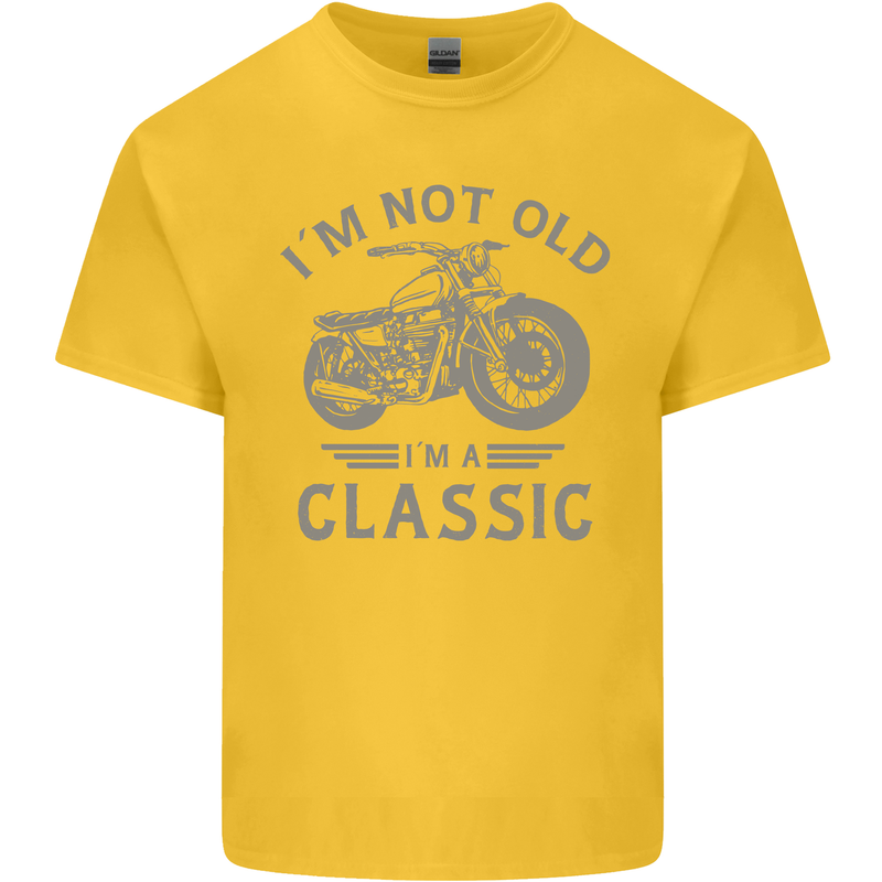 I'm Not Old I'm a Classic Motorcycle Biker Kids T-Shirt Childrens Yellow
