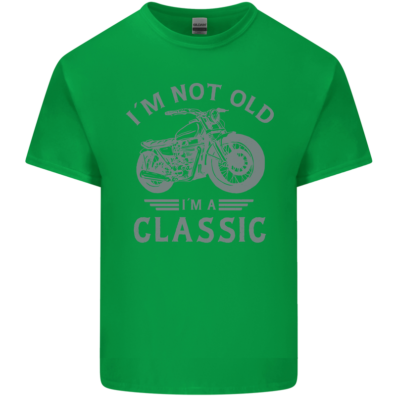 I'm Not Old I'm a Classic Motorcycle Biker Mens Cotton T-Shirt Tee Top Irish Green