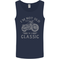 I'm Not Old I'm a Classic Motorcycle Biker Mens Vest Tank Top Navy Blue