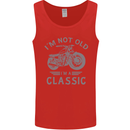 I'm Not Old I'm a Classic Motorcycle Biker Mens Vest Tank Top Red