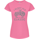 I'm Not Old I'm a Classic Motorcycle Biker Womens Petite Cut T-Shirt Azalea