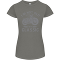 I'm Not Old I'm a Classic Motorcycle Biker Womens Petite Cut T-Shirt Charcoal