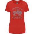 I'm Not Old I'm a Classic Motorcycle Biker Womens Wider Cut T-Shirt Red
