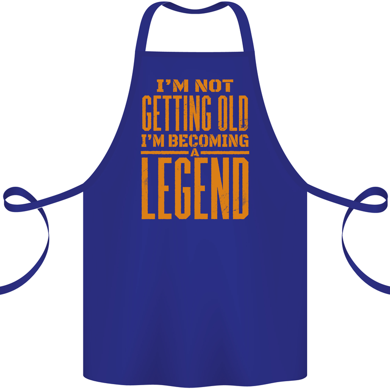 I'm Not Old I'm a Legend Funny Birthday Cotton Apron 100% Organic Royal Blue