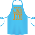 I'm Not Old I'm a Legend Funny Birthday Cotton Apron 100% Organic Turquoise