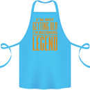 I'm Not Old I'm a Legend Funny Birthday Cotton Apron 100% Organic Turquoise