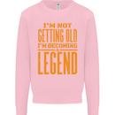 I'm Not Old I'm a Legend Funny Birthday Mens Sweatshirt Jumper Light Pink