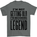 I'm Not Old I'm a Legend Funny Birthday Mens T-Shirt Cotton Gildan Charcoal
