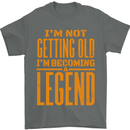 I'm Not Old I'm a Legend Funny Birthday Mens T-Shirt Cotton Gildan Charcoal