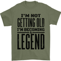I'm Not Old I'm a Legend Funny Birthday Mens T-Shirt Cotton Gildan Military Green