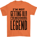 I'm Not Old I'm a Legend Funny Birthday Mens T-Shirt Cotton Gildan Orange