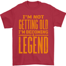 I'm Not Old I'm a Legend Funny Birthday Mens T-Shirt Cotton Gildan Red