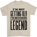 I'm Not Old I'm a Legend Funny Birthday Mens T-Shirt Cotton Gildan Sand