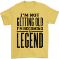 I'm Not Old I'm a Legend Funny Birthday Mens T-Shirt Cotton Gildan Yellow