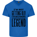 I'm Not Old I'm a Legend Funny Birthday Mens V-Neck Cotton T-Shirt Royal Blue