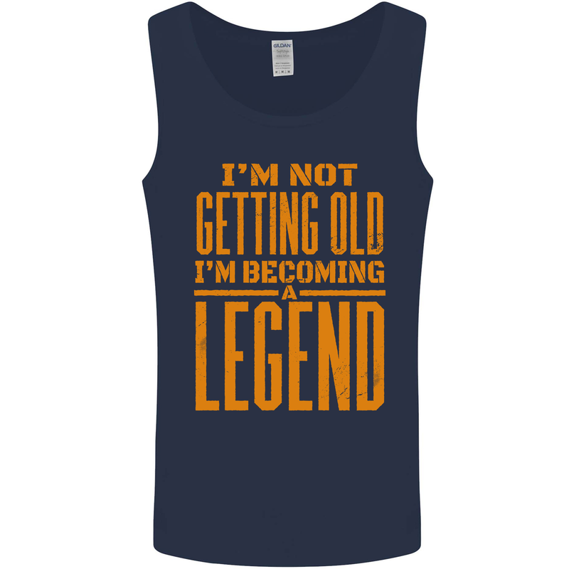 I'm Not Old I'm a Legend Funny Birthday Mens Vest Tank Top Navy Blue