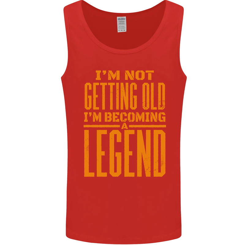 I'm Not Old I'm a Legend Funny Birthday Mens Vest Tank Top Red