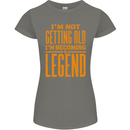 I'm Not Old I'm a Legend Funny Birthday Womens Petite Cut T-Shirt Charcoal