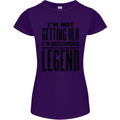 I'm Not Old I'm a Legend Funny Birthday Womens Petite Cut T-Shirt Purple