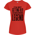 I'm Not Old I'm a Legend Funny Birthday Womens Petite Cut T-Shirt Red