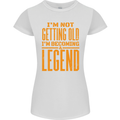 I'm Not Old I'm a Legend Funny Birthday Womens Petite Cut T-Shirt White