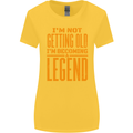 I'm Not Old I'm a Legend Funny Birthday Womens Wider Cut T-Shirt Yellow