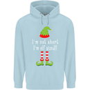 I'm Not Short I'm Elf Sized Funny Christmas Childrens Kids Hoodie Light Blue
