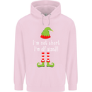 I'm Not Short I'm Elf Sized Funny Christmas Childrens Kids Hoodie Light Pink