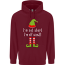I'm Not Short I'm Elf Sized Funny Christmas Childrens Kids Hoodie Maroon