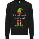 I'm Not Short I'm Elf Sized Funny Christmas Kids Sweatshirt Jumper Black