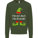 I'm Not Short I'm Elf Sized Funny Christmas Kids Sweatshirt Jumper Forest Green