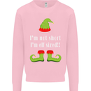 I'm Not Short I'm Elf Sized Funny Christmas Kids Sweatshirt Jumper Light Pink