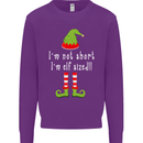 I'm Not Short I'm Elf Sized Funny Christmas Kids Sweatshirt Jumper Purple