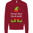 I'm Not Short I'm Elf Sized Funny Christmas Kids Sweatshirt Jumper Red