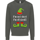I'm Not Short I'm Elf Sized Funny Christmas Kids Sweatshirt Jumper Storm Grey