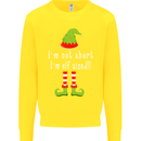 I'm Not Short I'm Elf Sized Funny Christmas Kids Sweatshirt Jumper Yellow