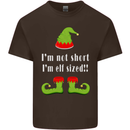 I'm Not Short I'm Elf Sized Funny Christmas Kids T-Shirt Childrens Chocolate