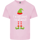 I'm Not Short I'm Elf Sized Funny Christmas Kids T-Shirt Childrens Light Pink