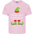 I'm Not Short I'm Elf Sized Funny Christmas Kids T-Shirt Childrens Light Pink