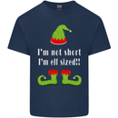 I'm Not Short I'm Elf Sized Funny Christmas Kids T-Shirt Childrens Navy Blue