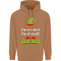I'm Not Short I'm Elf Sized Funny Christmas Mens 80% Cotton Hoodie Caramel Latte