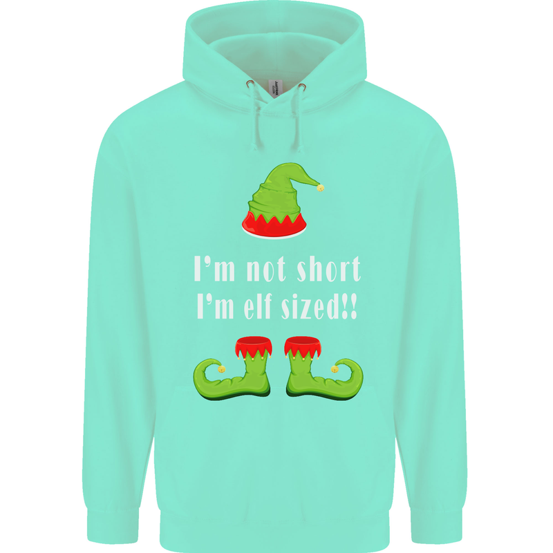 I'm Not Short I'm Elf Sized Funny Christmas Mens 80% Cotton Hoodie Peppermint